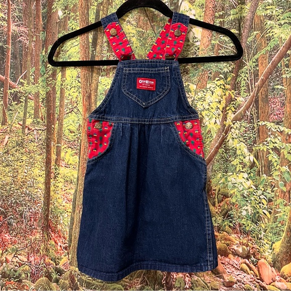 OshKosh B'Gosh Denim Overall Dress vintage retro 1980s 80s - Picture 3 of 11